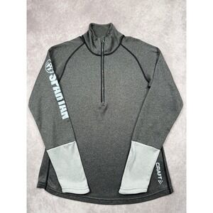Craft Spartan Women S Gray 1/4 Zip Long Sleeve Pullover Athletic Train Run Hike